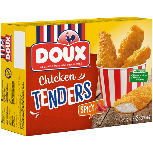 Tenders de pollo Spicy Doux en un cucurucho